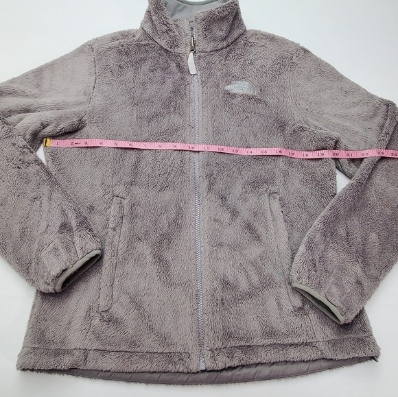 The North Face Womens Sweater Fleece Jacket Heather Gray Full Zip Pockets Size M - Picture 4 of 12